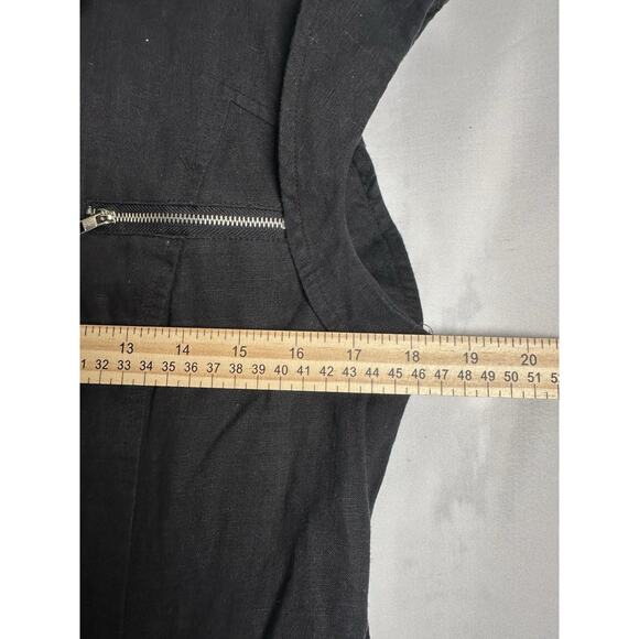 Spense Linen Blend Dress Womens Sz 8 Milatary Goth Steampunk Grunge Gorpcore - Picture 2 of 7